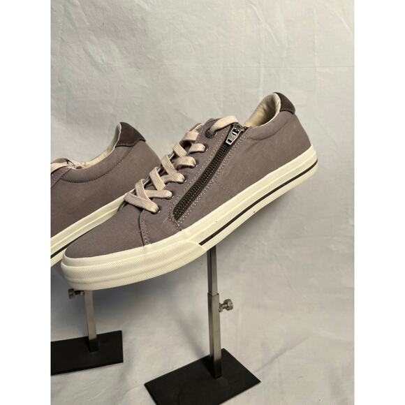 Taos Canvas Zip Lace Sneakers Gray Taupe Men's Size 10.5 - Picture 4 of 8